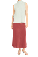 Santander Silk Skirt in Dark Cerise