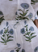 Montecito Wide Leg Pant in Blue Flower