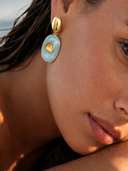 Glenda Light Blue Drop Earrings