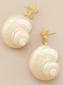 Jumbo Turbo Shell Pearl Earrings