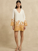 Tavi Dress in Brocade Apricot