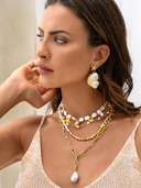 Jumbo Turbo Shell Pearl Earrings