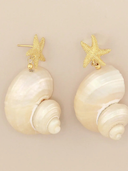 Jumbo Turbo Shell Pearl Earrings