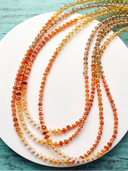 Fire Opal Jen Dainty Semi Precious Rondelle Necklace