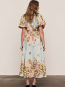 Alma Midi Shirt Dress in Blue