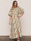 Archer Smock Midi Dress in Olive