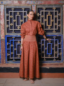 Crocus Skirt in Brown Lurex