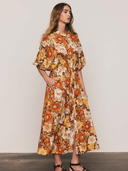 Blair Shirt Dress in Rust