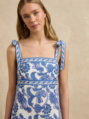 Tali Dress in Brocade Azul