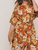 Blair Shirt Dress in Rust