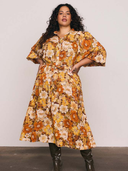 Blair Shirt Dress in Rust