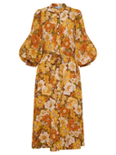 Blair Shirt Dress in Rust