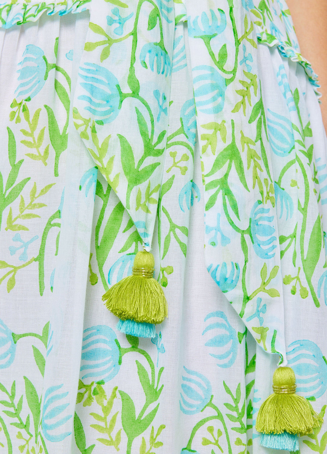 Riley Blue Tulips Ruffle Dress