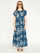 Vienna Maxi Dress in Navy Fig