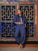 Clarkia Jacket in Navy Lurex