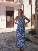 Tali Dress in Brocade Azul