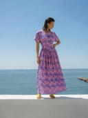 Ayoku Dress in Pink and Blue
