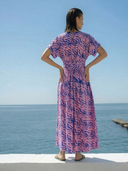 Ayoku Dress in Pink and Blue