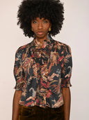 Zuri Top in Magic Forest Print