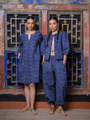 Clarkia Jacket in Navy Lurex