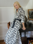 The Eloise Dress in Black Wiley Floral