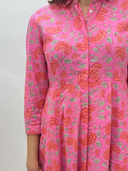 Pink Floral Print Maxi Dress