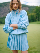 Par Skort in Blue Polka Dot