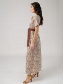The Elle Maxi Dress | Brown Mughal Block