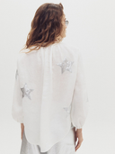 Wish Upon a Star Shirt in Off White with Silver