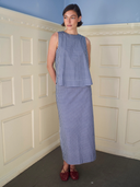 The Touquet Top in Navy Gingham