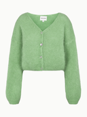 Cornelia Cropped Cardigan in Green Tea