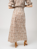 The Trellis Skirt | Brown Mughal Block