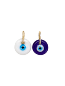Evil Eye Glass Pendant in White
