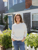 Cable Knit Nantucket Sweater in Ivory