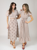 The Abby Top + Markey Skirt | Brown Stripe