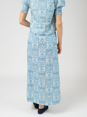 The Trellis Skirt | Blue Mughal Block