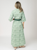 The Mary Jane Dress | Green Mughal Block