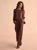Efie Pant in Solid Ganache