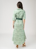 The Eloise Dress | Green Mughal Block