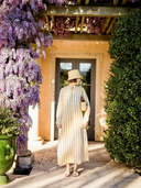 Cairo Kaftan in Khaki Stripe