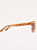 Demi Toasted Moxie Checkered Square Sunglasses
