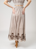 The Abby Skirt | Brown Stripe