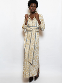 Marrakech Kaftan in Chino/Navy Vintage Lily
