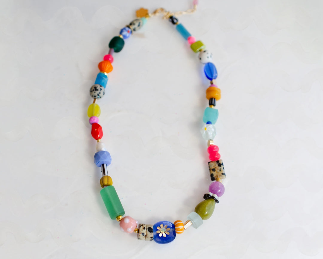 Winona Bright Colorful Beaded Necklace
