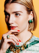 Grazie Earrings in Turquoise Green