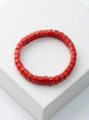 Coral Opaque Glass Bracelet