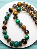 Green Malachite Chunky Colorful Semi-Precious Necklace