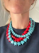 Large Star Necklace in Turquoise