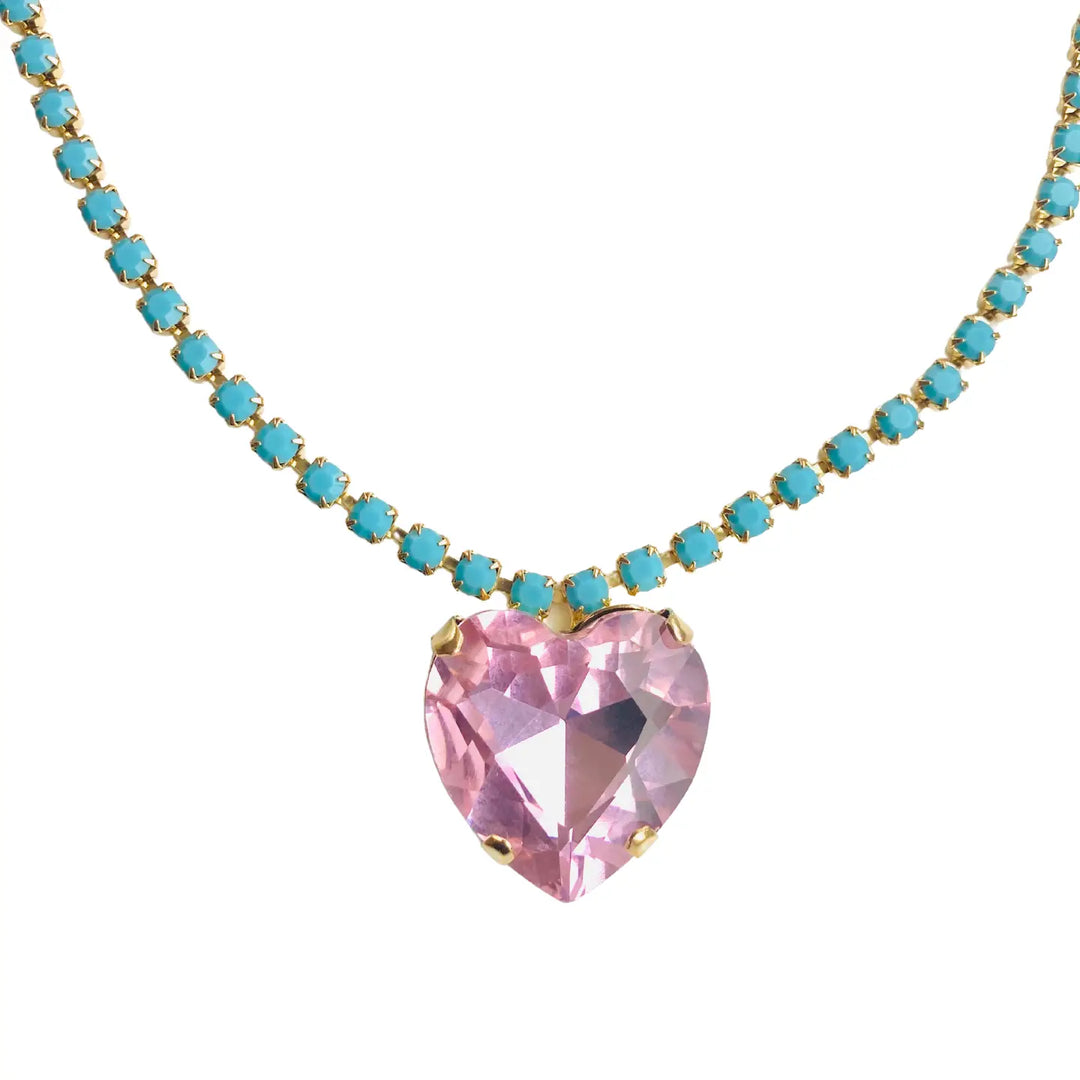 The Pink Reef Heart of the Ocean Necklace in Light Pink