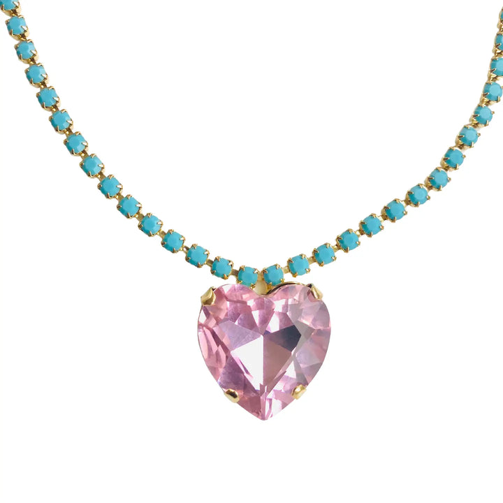 The Pink Reef Heart of the Ocean Necklace in Light Pink